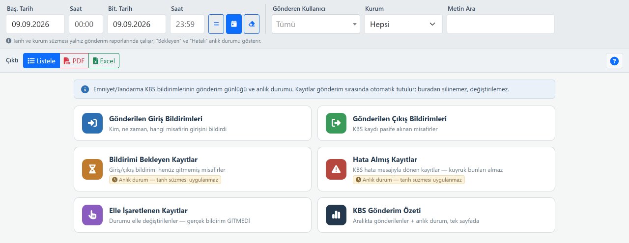 Gönderim raporları — silinemeyen günlük