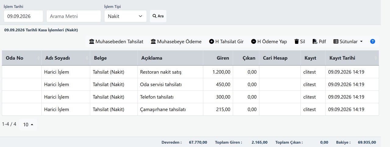 Önbüro kasası — günün para hareketi