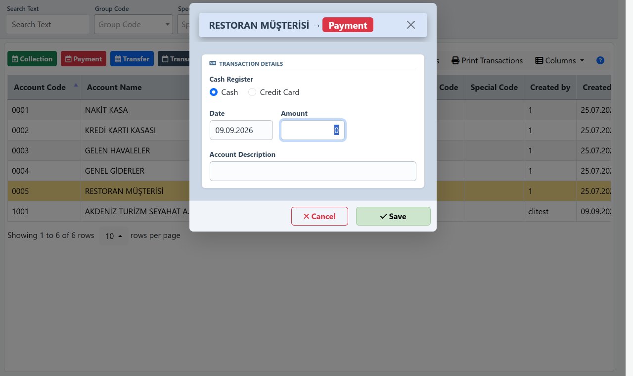 Payment voucher — money leaving the account